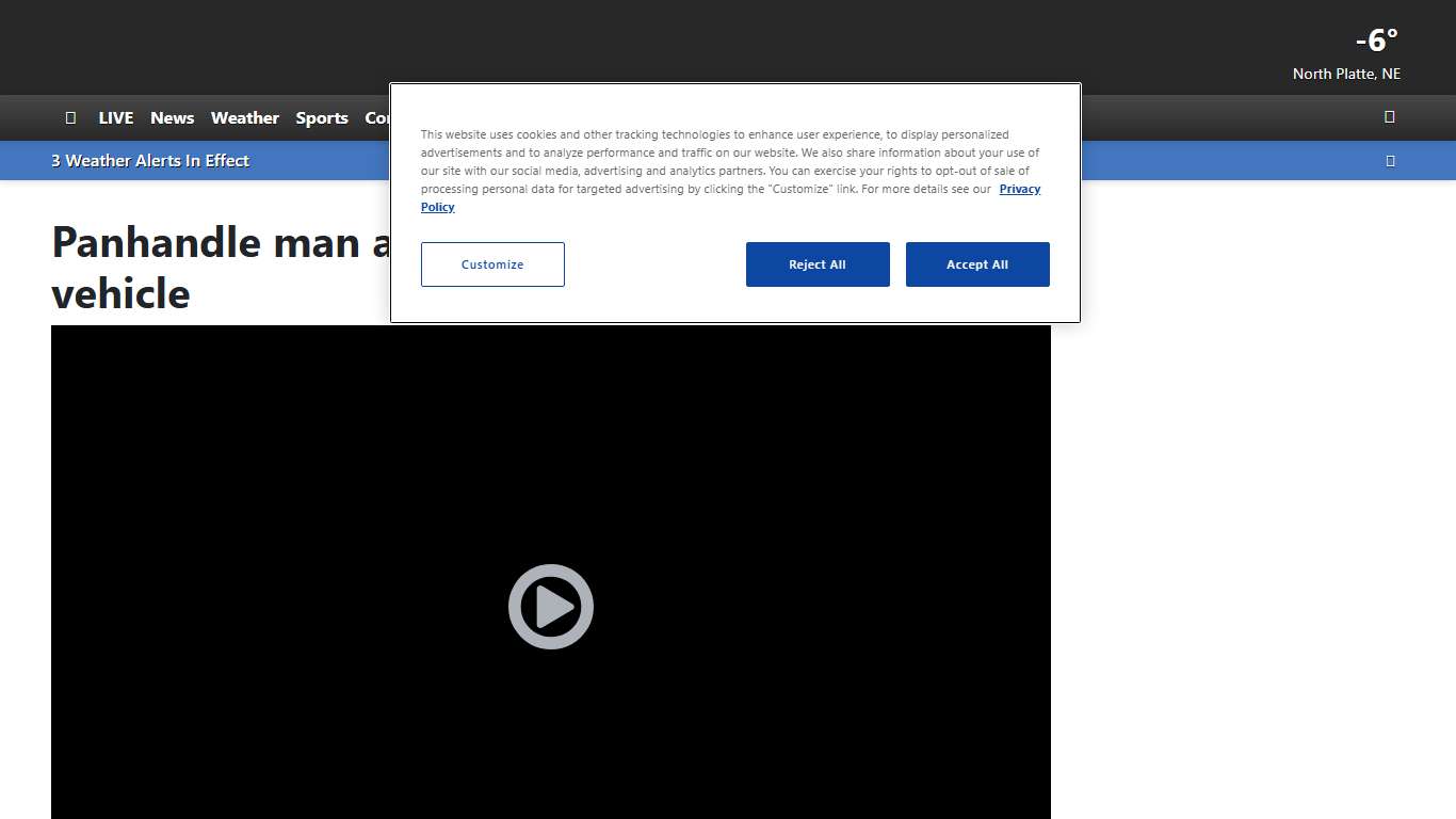 Panhandle man arrested for 6th DUI with child in vehicle