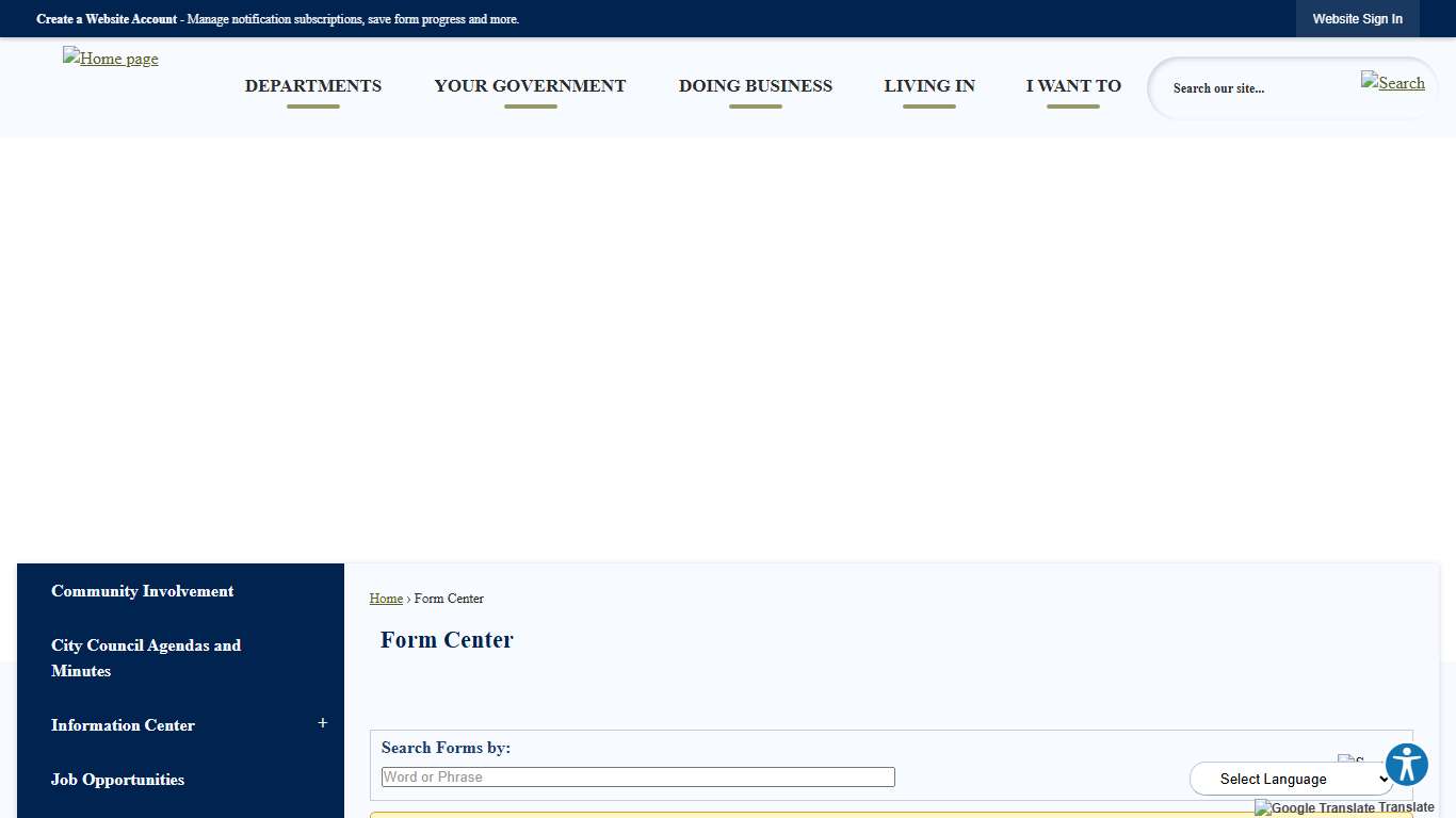 Form Center • Information/Records Request