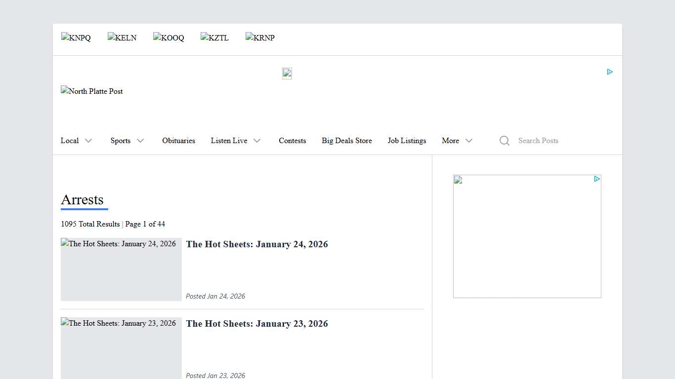 arrests North Platte Post